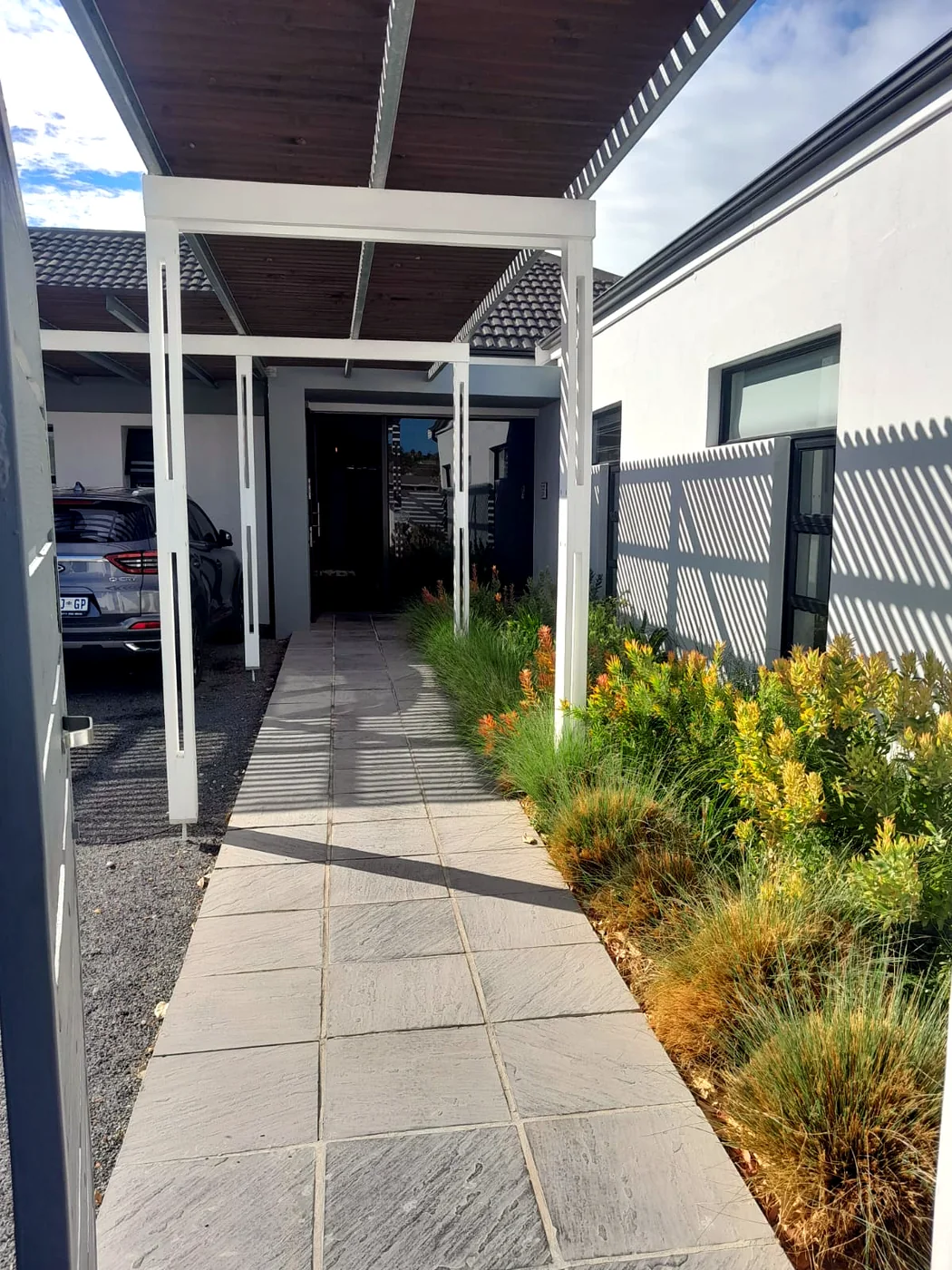 17 Private Road building frontage with signage and parking
